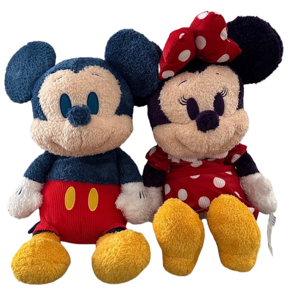 NWT RARE Disney Store Official Weighted Plush| Minnie and Mickey Mouse